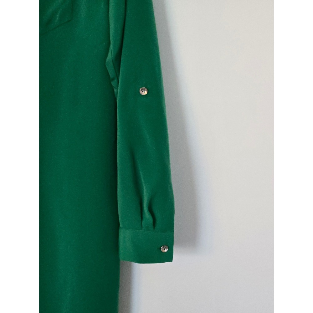 The Limited Green Shirt Dress Size M Button Front Long Sleeve‎ Tunic - Picture 8 of 10